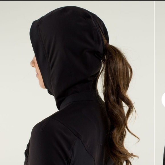 Lululemon Winter Sprinter Hoodie Half Zip Black Running Hooded Pullover Size 6 - Picture 3 of 13